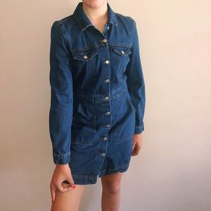 Blue denim dress